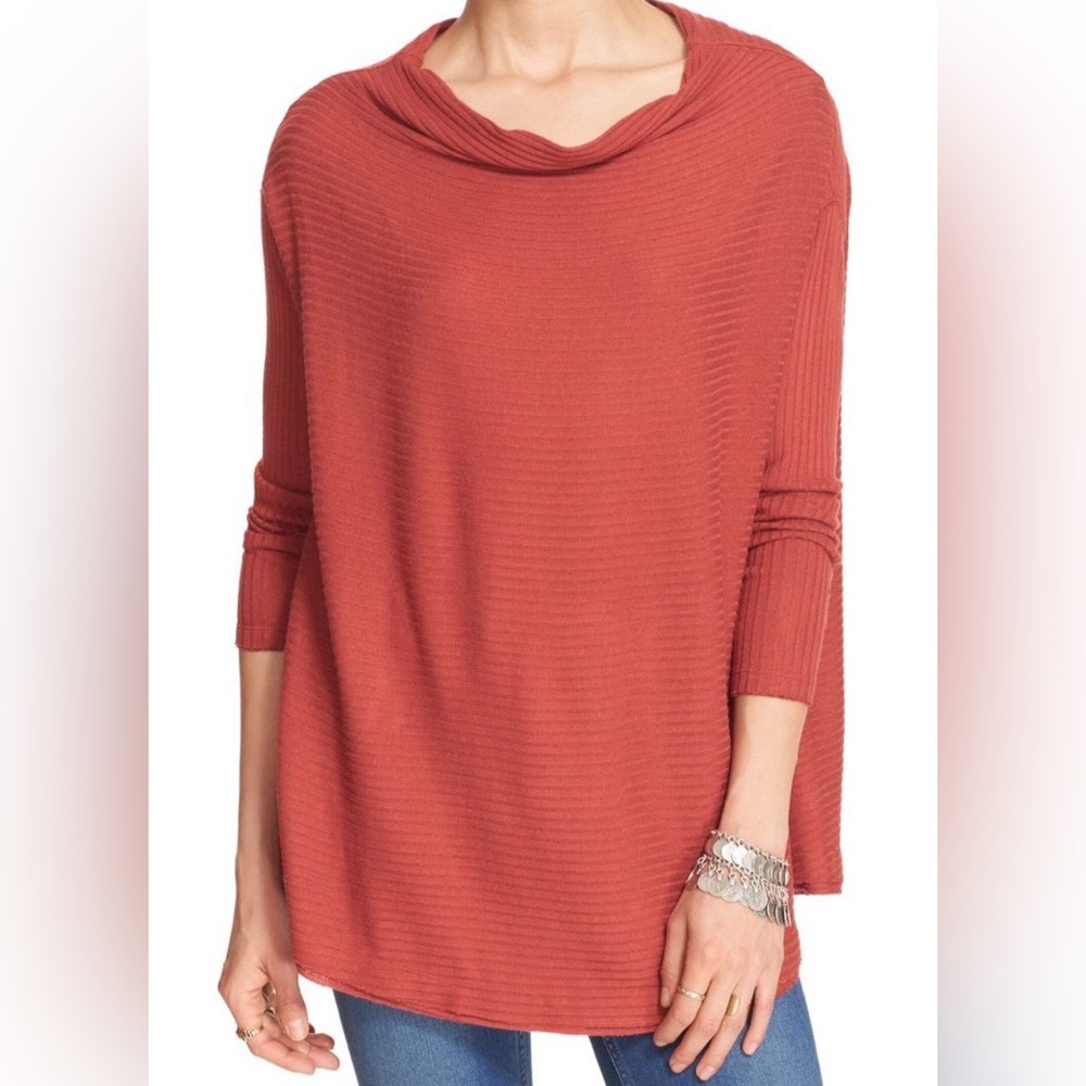 Free People | We The Free | Lover Ribbed Split Open Back Pullover | Small Petite